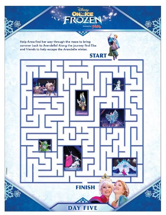 free printable frozen activity sheets