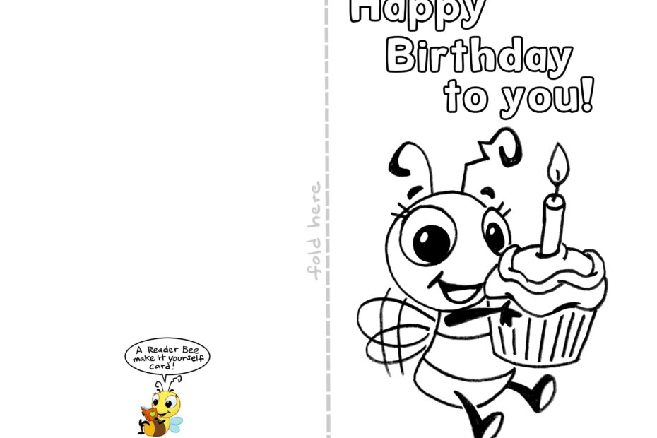 DIY Free Printable Birthday Card For Kids