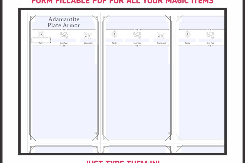 Dnd 5E Magic Item Template Pdf At Claudia Allen Blog