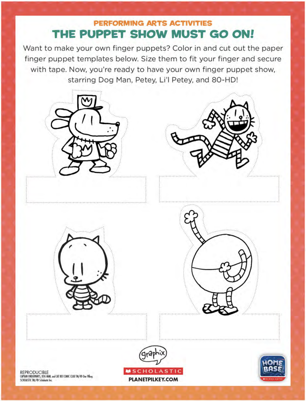 dog man printable activities