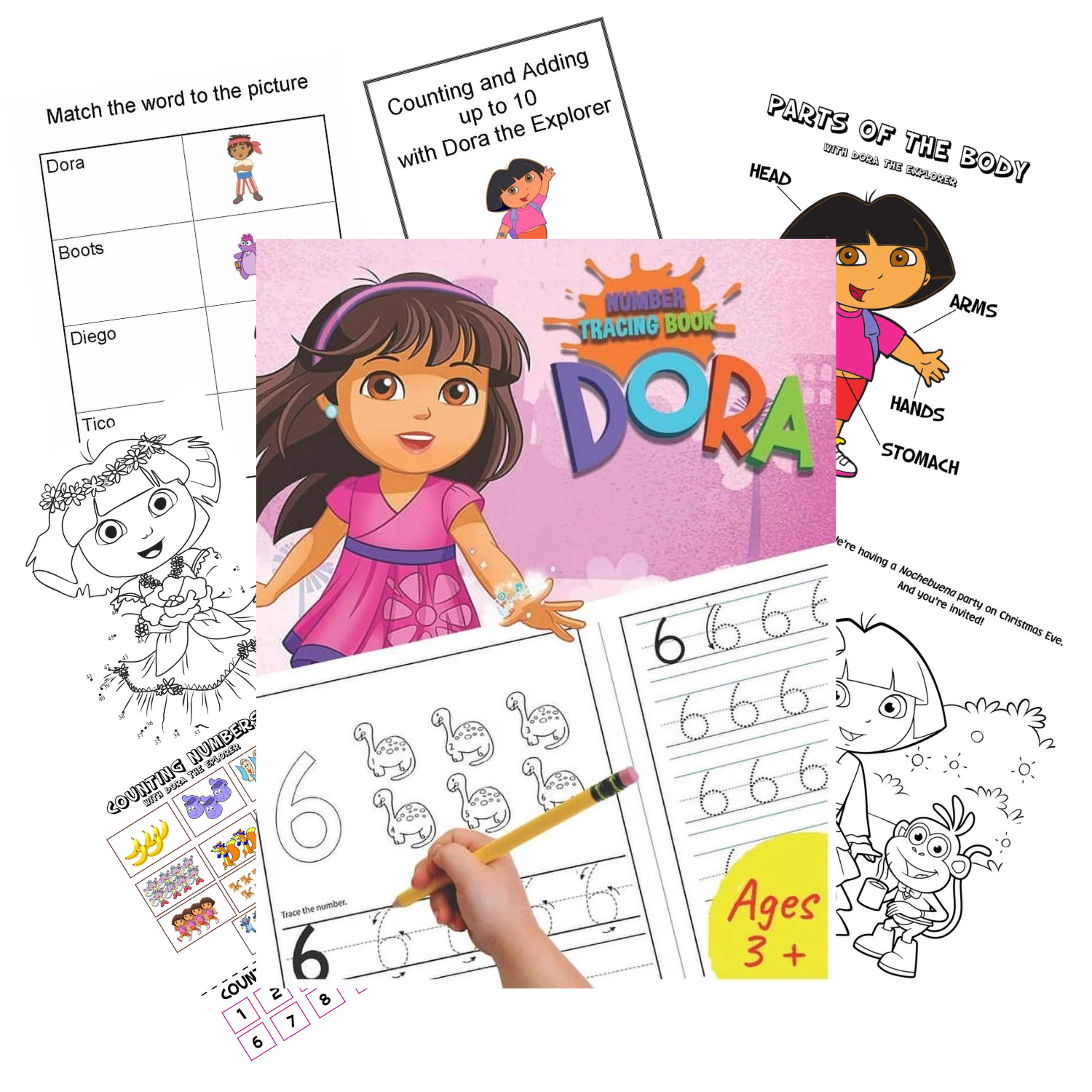 Dora The Explorer Printable Activity Sheet Pack