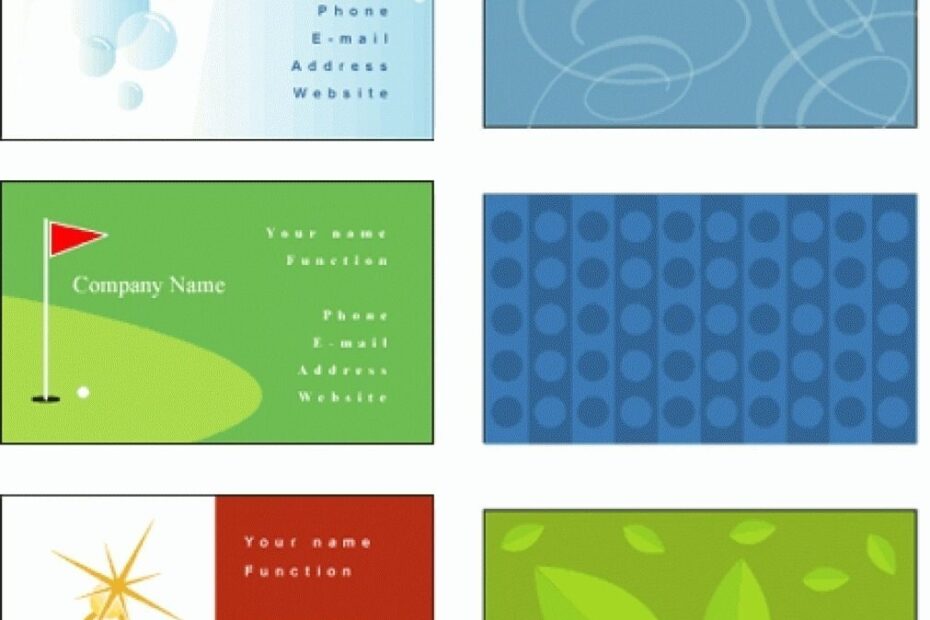 Downloadable Free Printable Business Cards