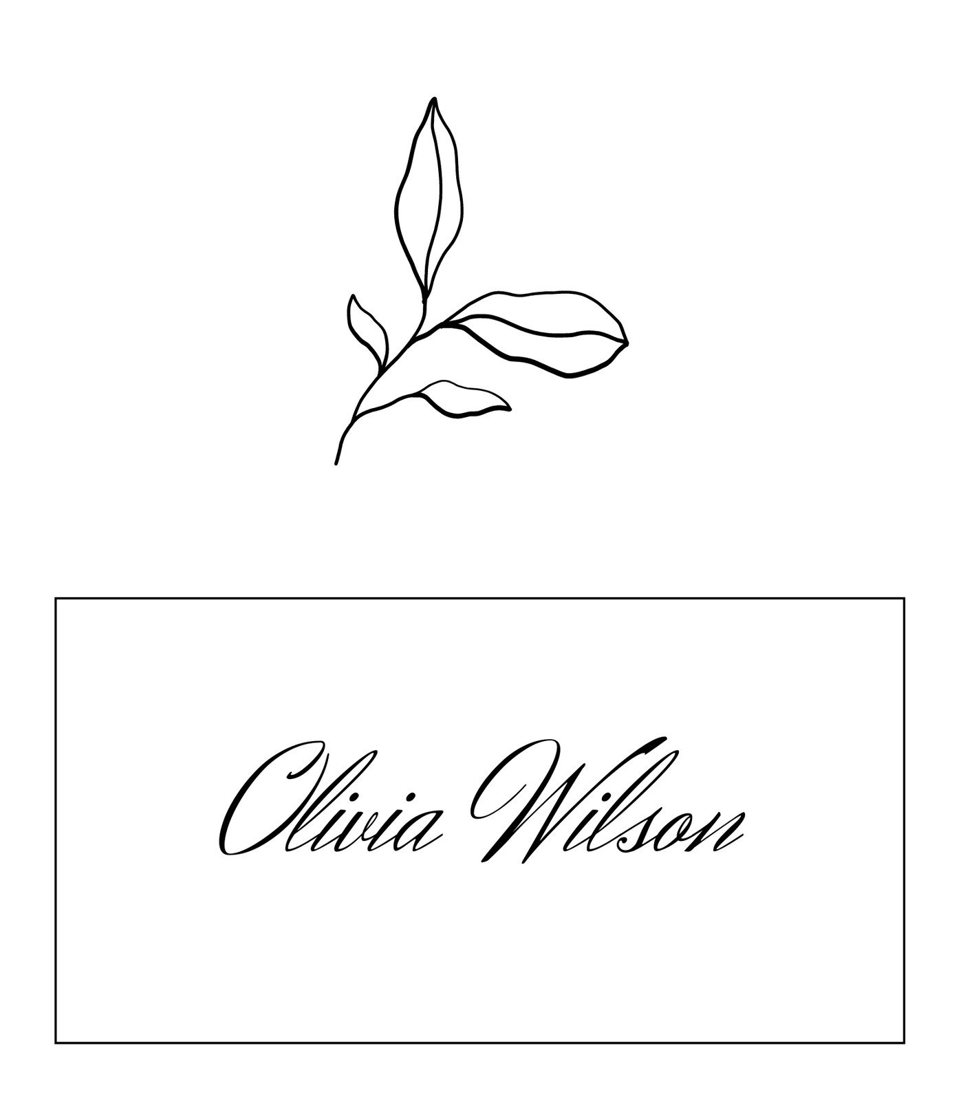 blank place card template printable