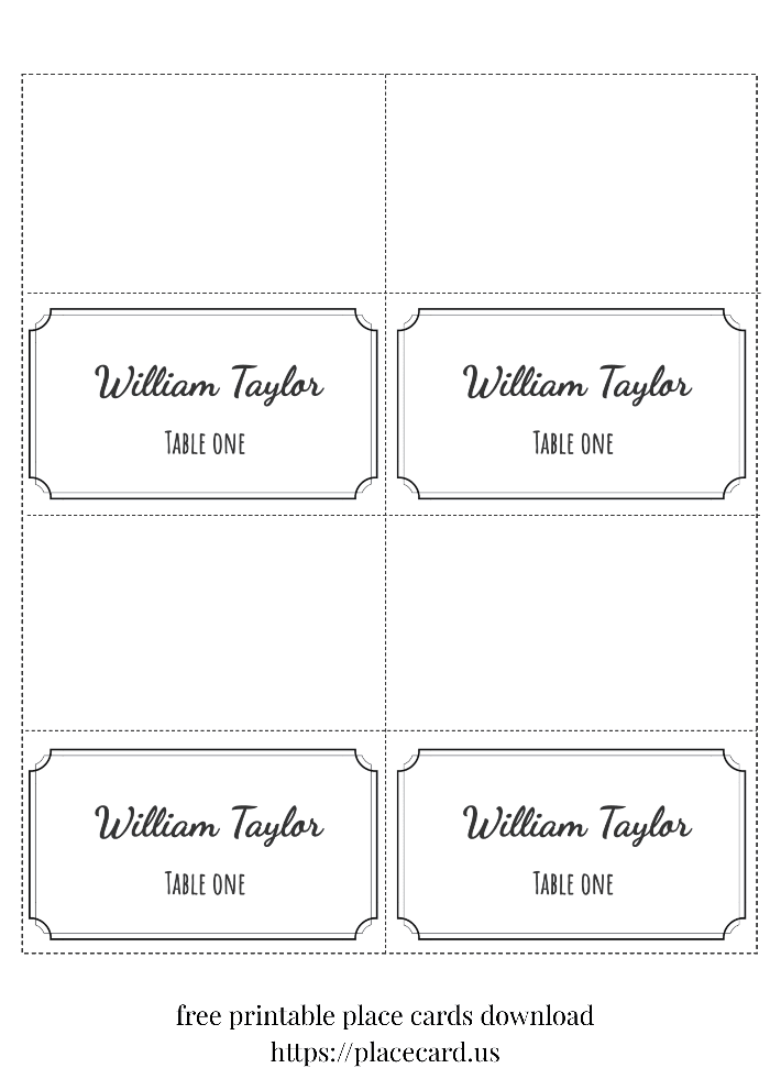 diy printable placement cards template