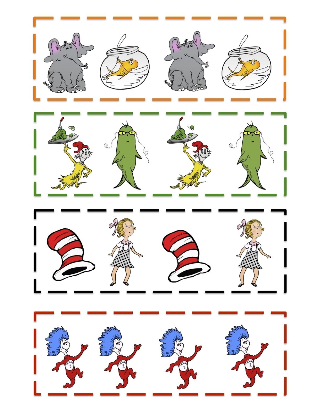 Dr Seuss Activities Worksheets