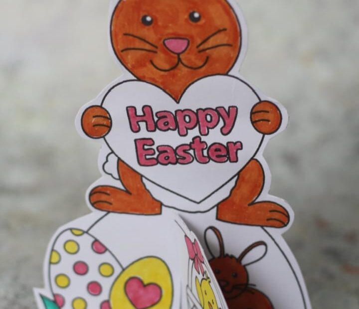 Easter Bunny Card Template FREE Printable Crafts On Sea