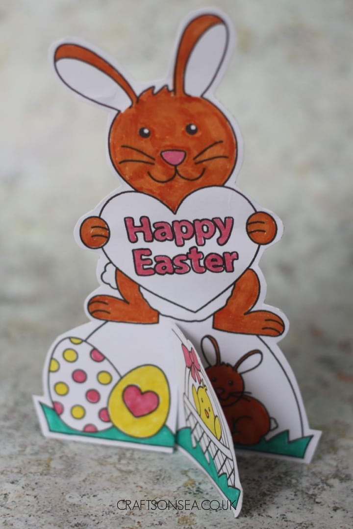 Easter Bunny Card Template FREE Printable Crafts On Sea