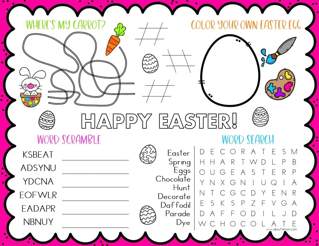 easter activity printable