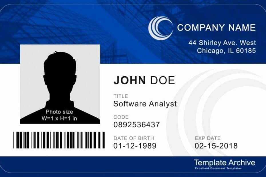 Editable Free Printable Id Cards Template Printable Templates Free