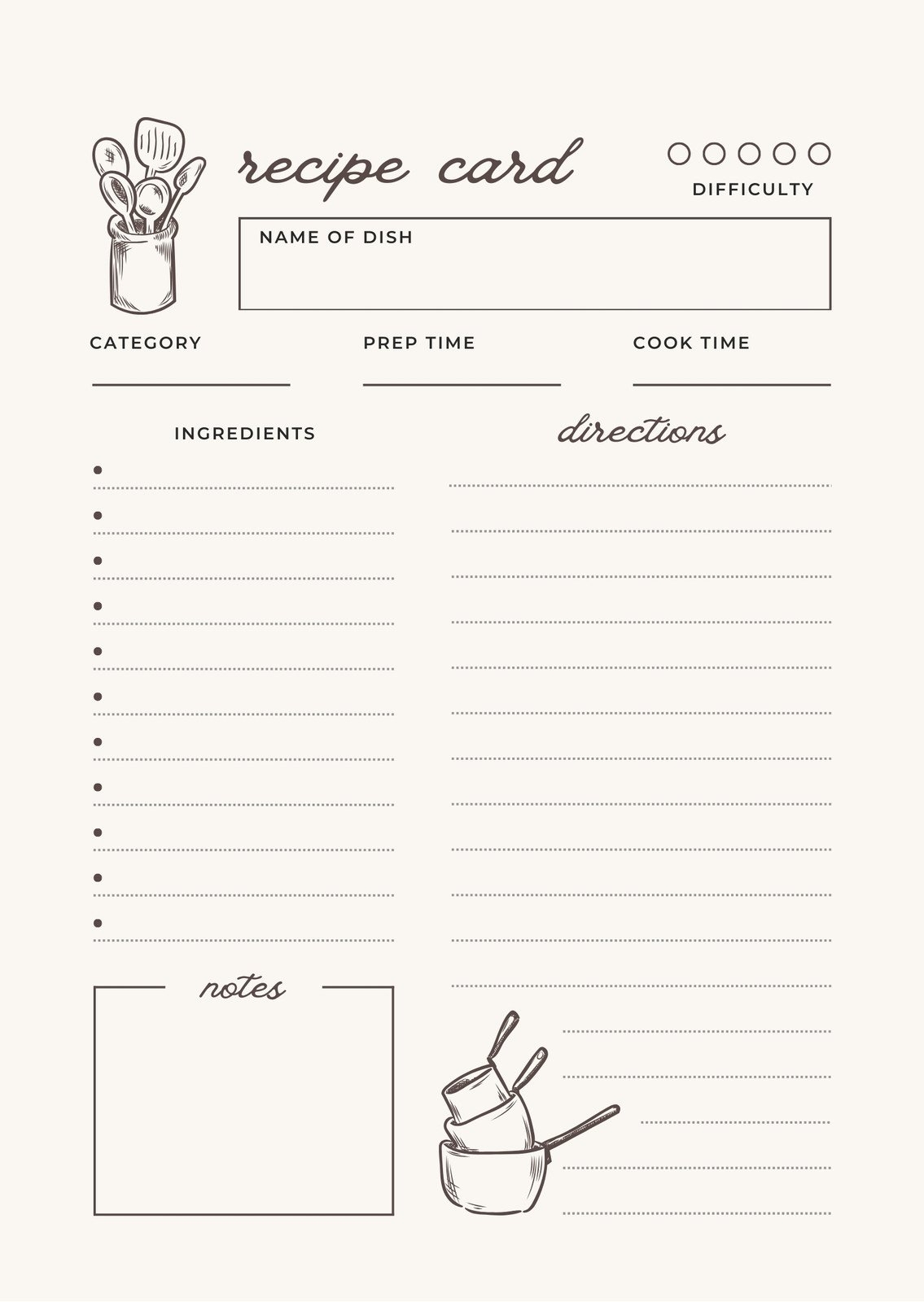 Editable Printable Recipe Cards Free Free Printables Hub