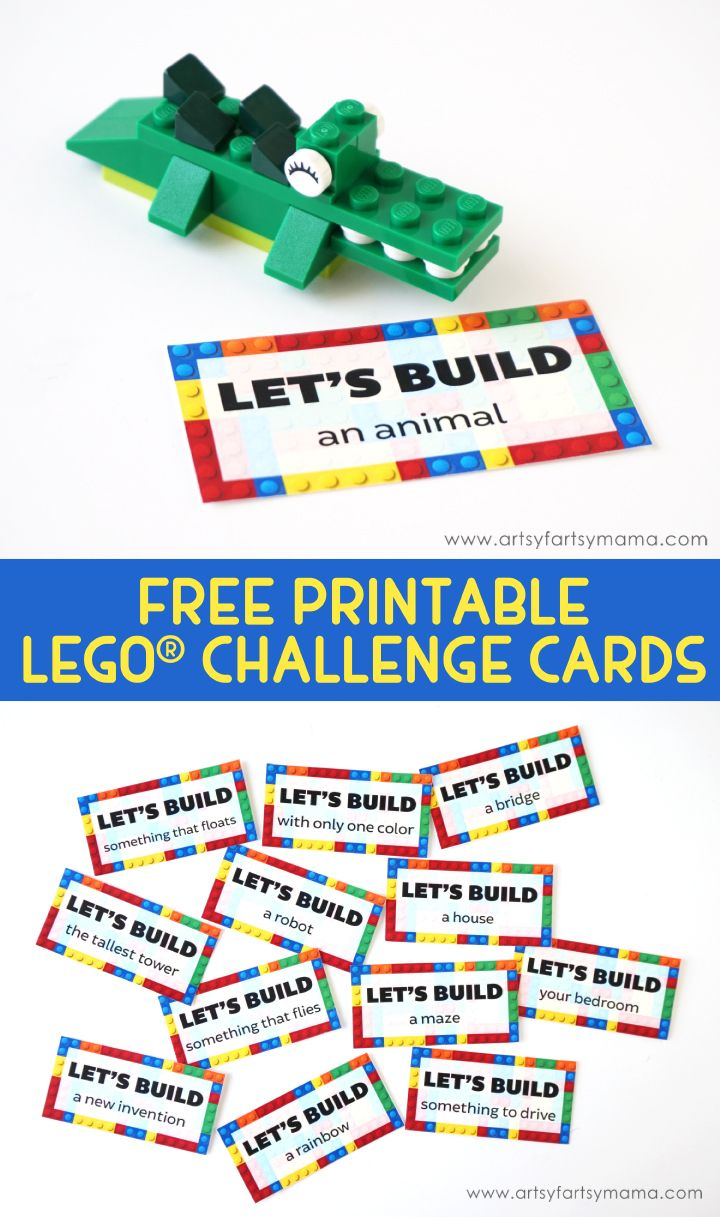 Encourage Kids To With LEGO With Free Printable Challenge Cards At 