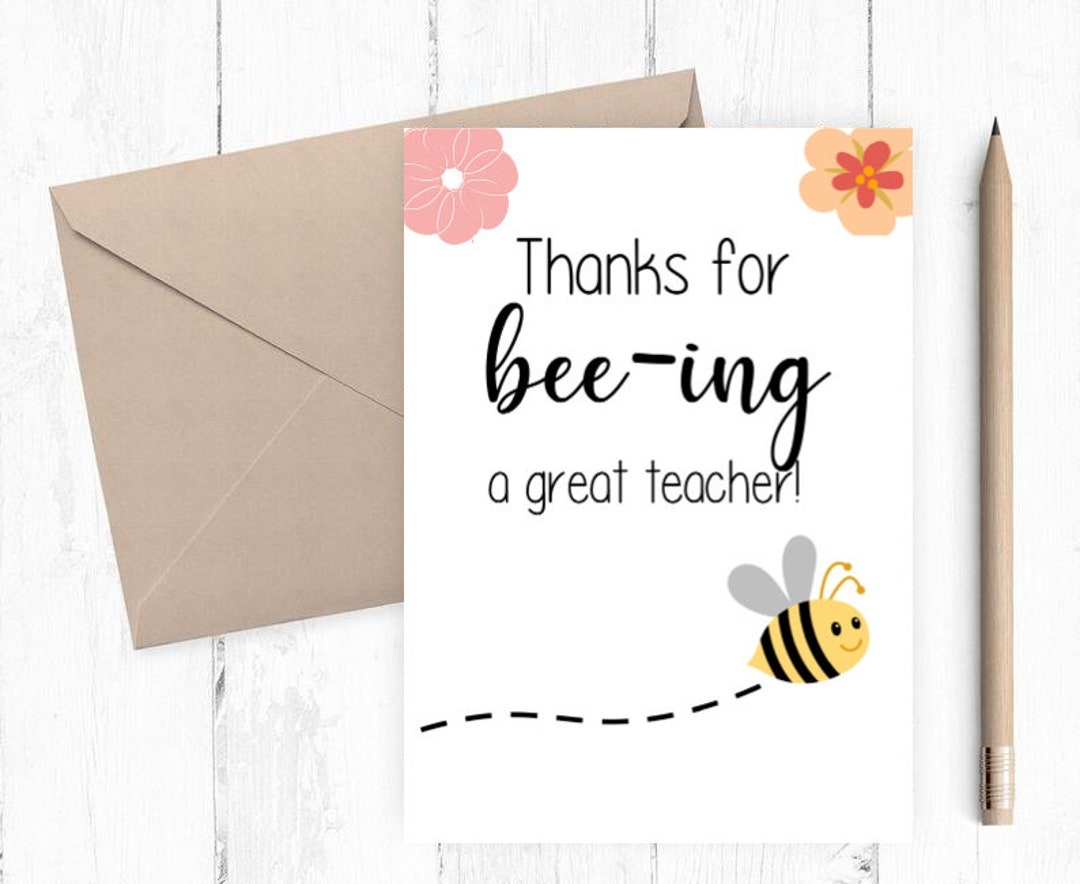 End Of Year Card For Teacher Teacher Appreciation Card Printable Card 
