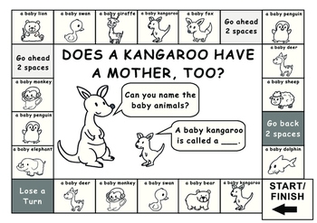 does a kangaroo have a mother too printable activities