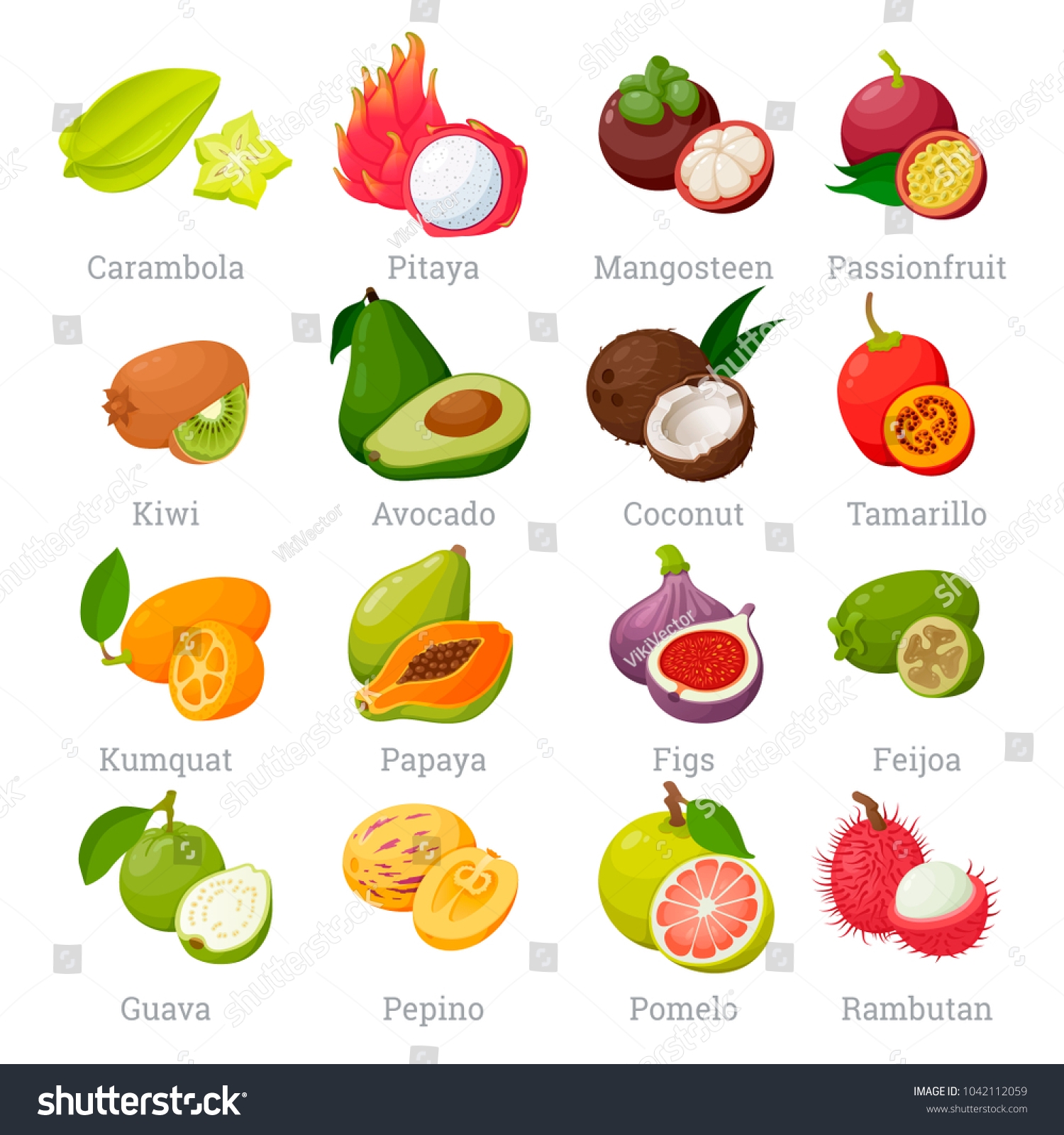 pictures of exotic fruits with names