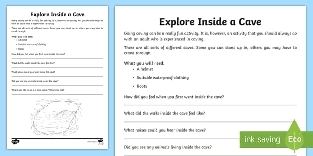 cave printable activities