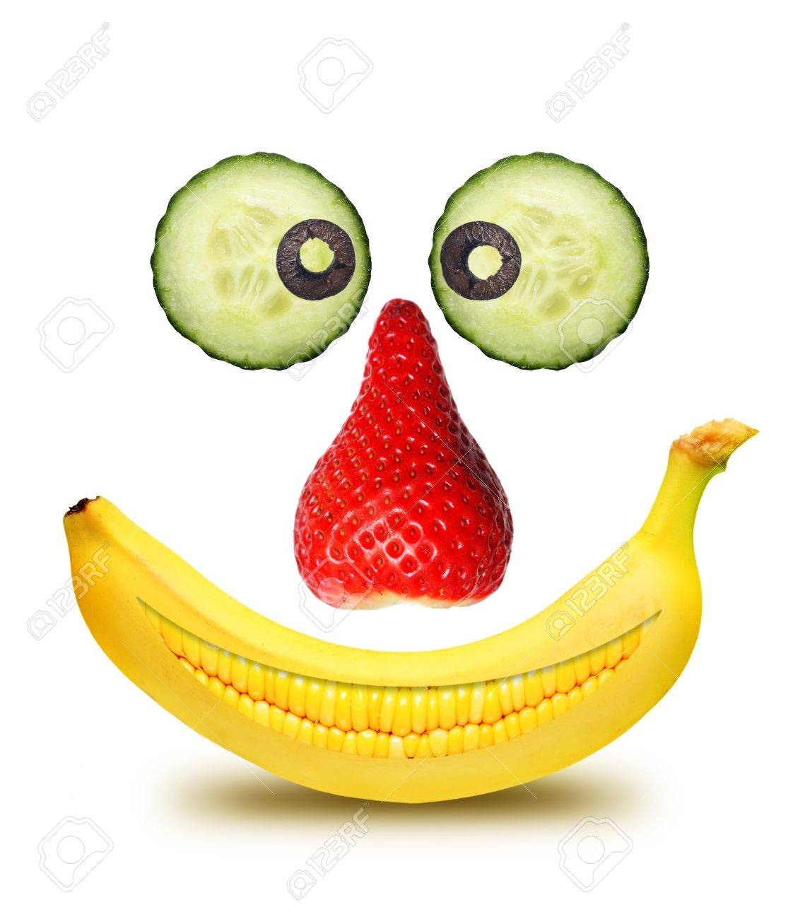 Face From Fruits Isolated Over White Background Stock Photo Picture And Royalty Free Image Image 19660451 