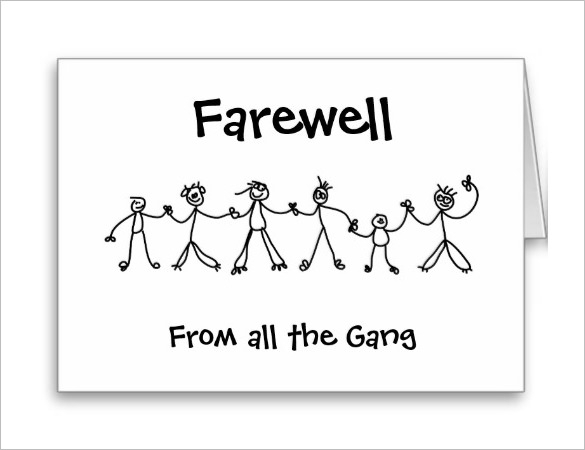 Farewell Card Templates 12 Free Printable Word PDF Formats 