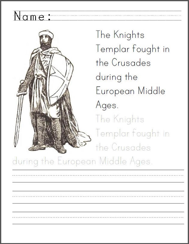 medieval printable activities