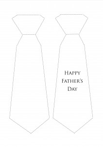father day tie card template printable
