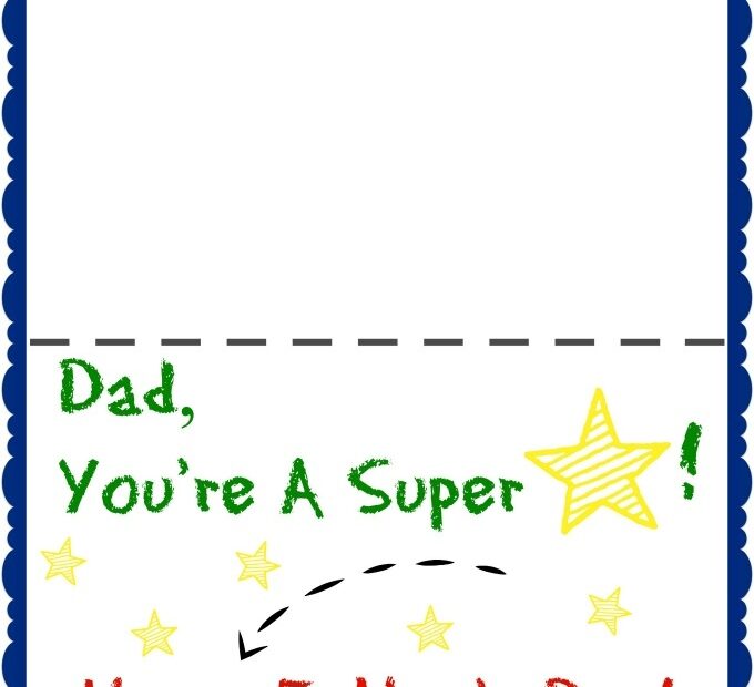 Fathers Day Card Template Printable Printable Templates