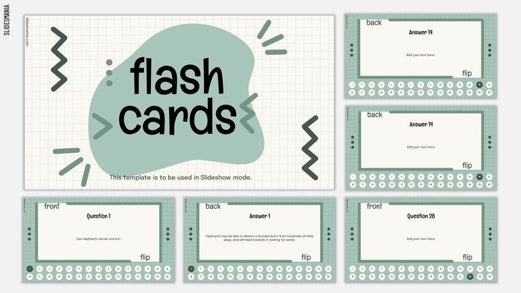 Flashcards Template Free PowerPoint Template Google Slides Theme