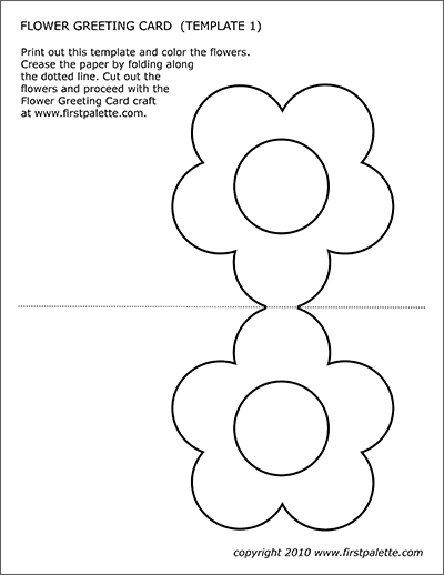 Flower Greeting Card Templates Free Printable Templates Coloring 