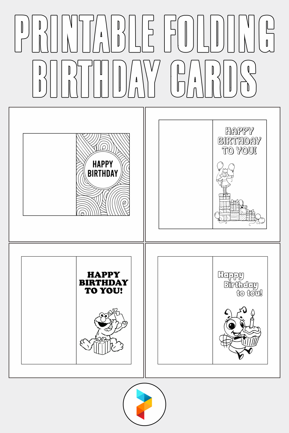 downloadable printable foldable birthday card template