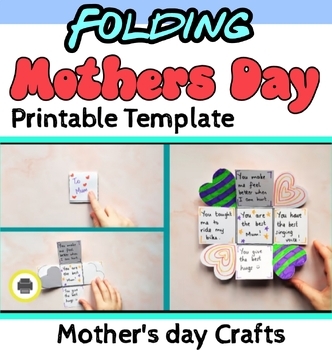 Folding Mothers Day Card Printable Template Mather 39 s Day Craft DIY