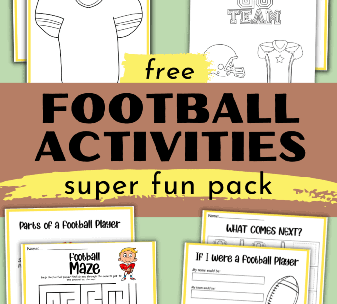 Football Printables Pack Of Coloring Pages Fun Activities Free