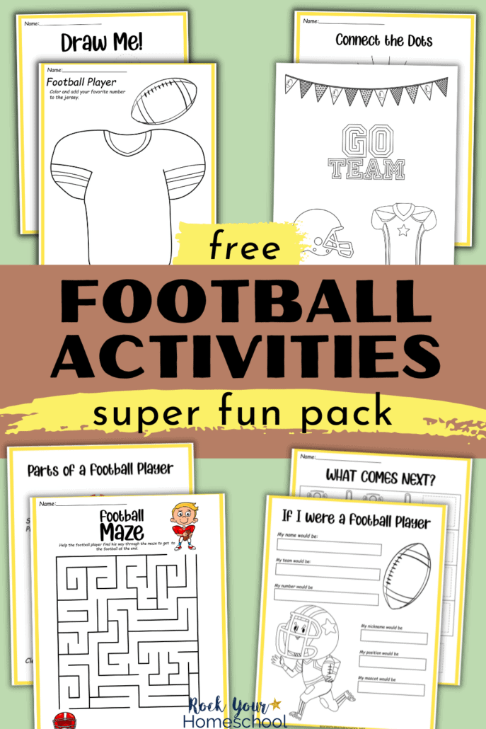 Football Printables Pack Of Coloring Pages Fun Activities Free 