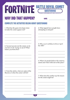 fortnite printable activities