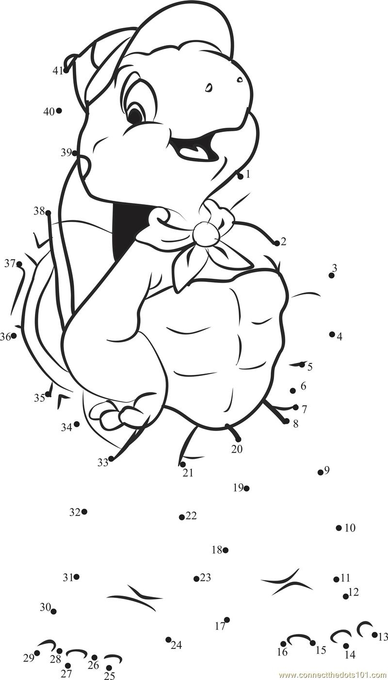 Franklin The Turtle Dot To Dot Printable Worksheet Connect The Dots