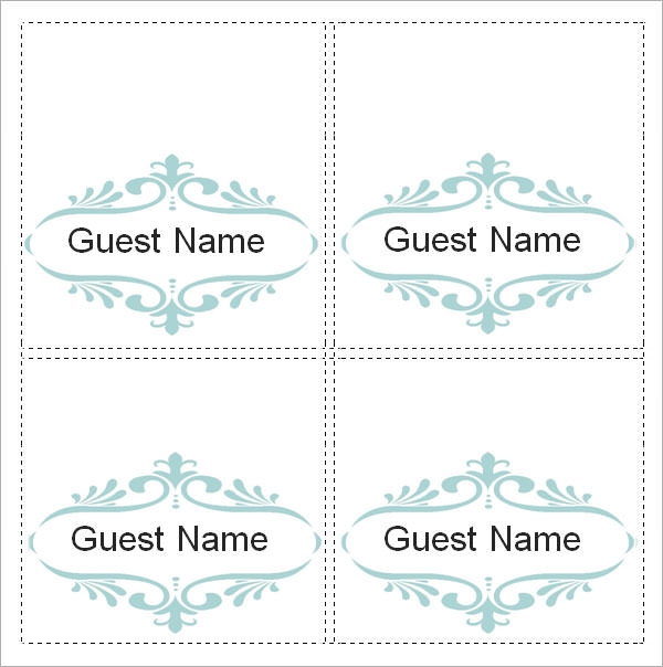 FREE 7 Place Card Templates In MS Word PDF