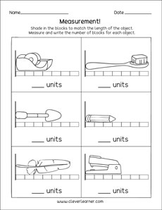Free And Fun Measurement In Units For Preschool And Kindergarten Children
