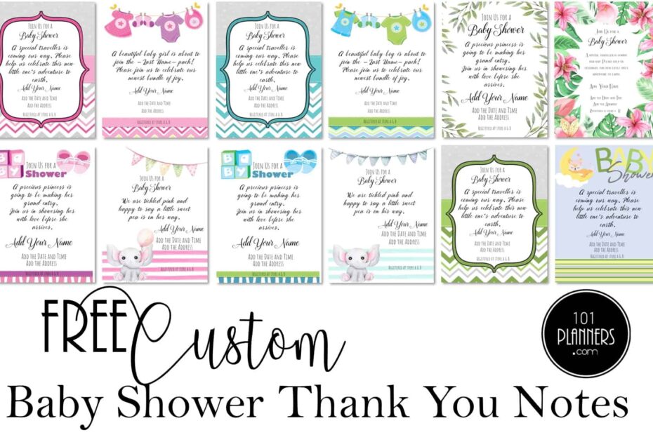 Free Baby Shower Thank You Card Template