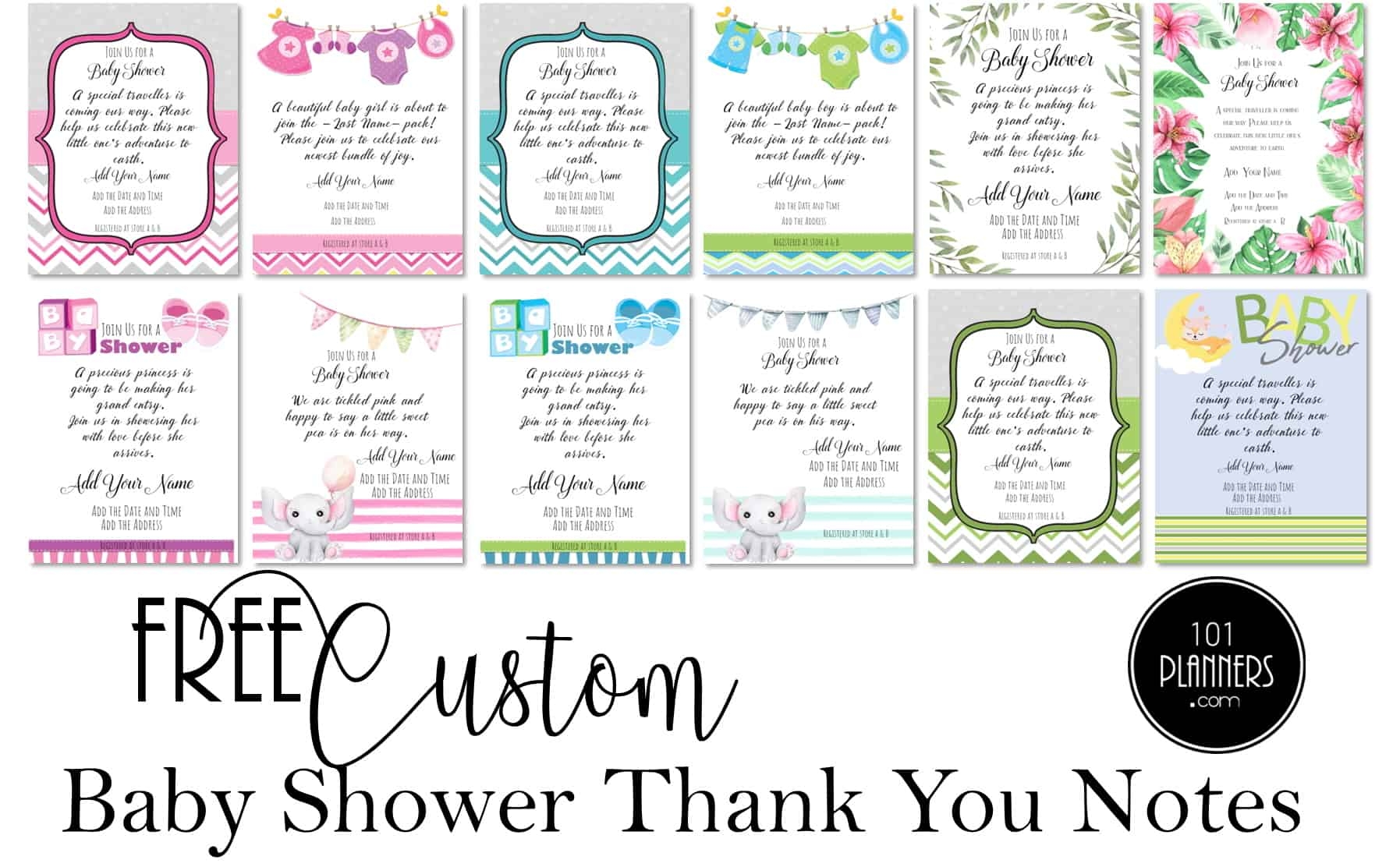 Free Baby Shower Thank You Card Template