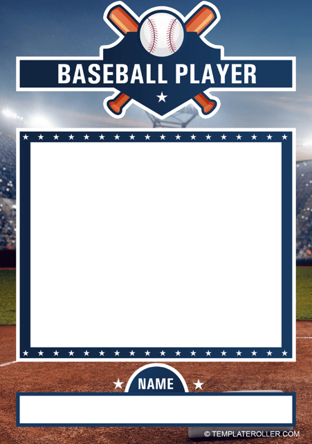 Free Baseball Card Templates Customize Download Print PDF 
