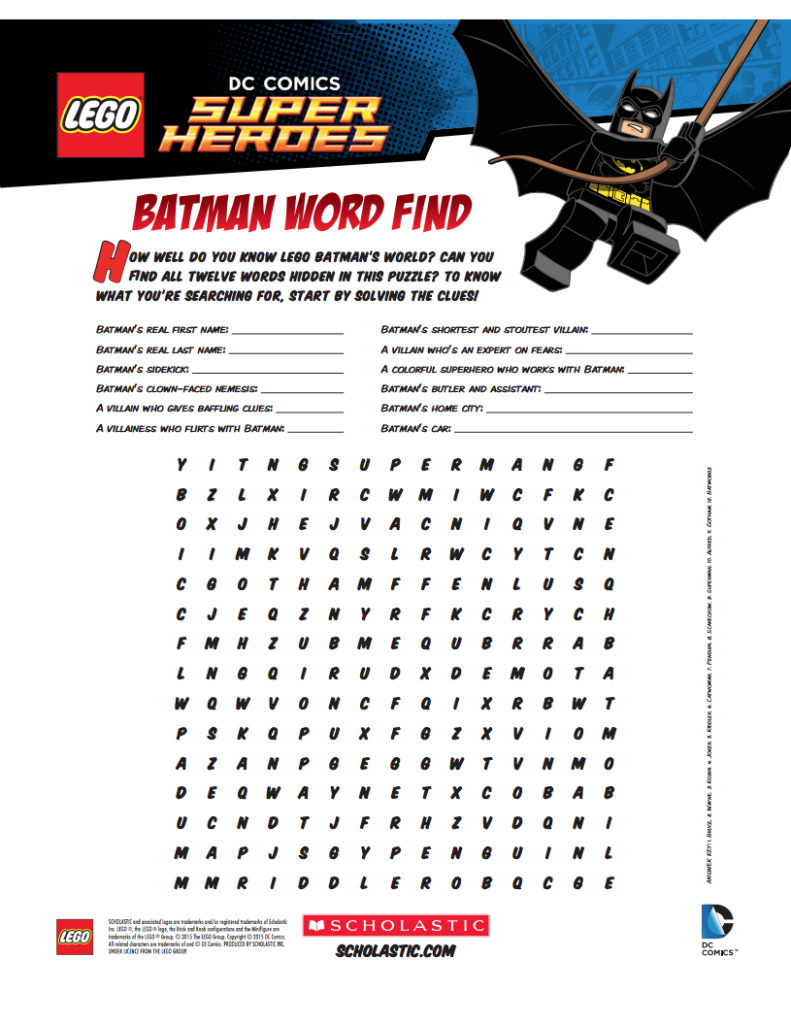 Free Batman Mask And Activity Printables Lego Batman Party Batman 