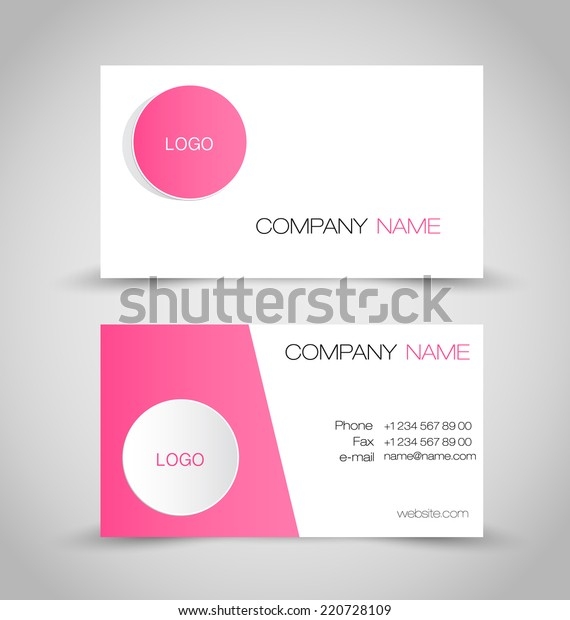 Free Blank Business Card Templates Printable Pink Outline Msazz