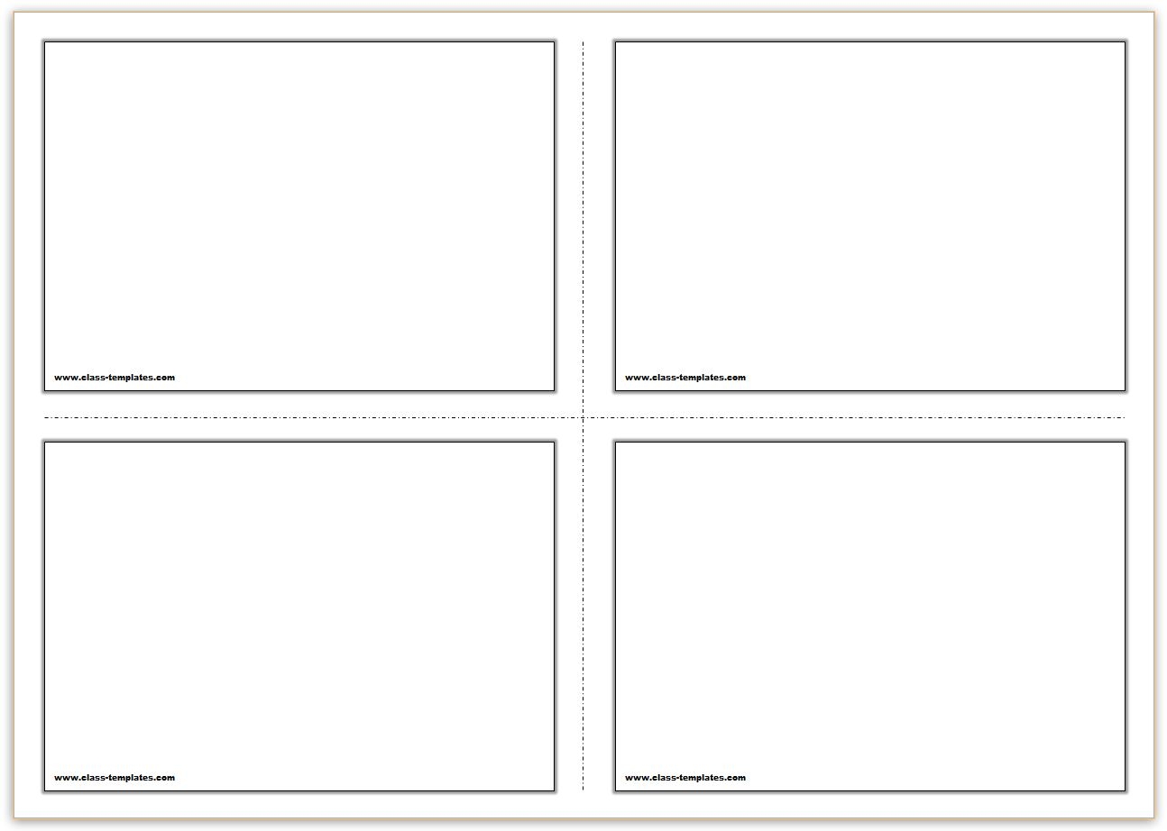 free printable blank flash cards template