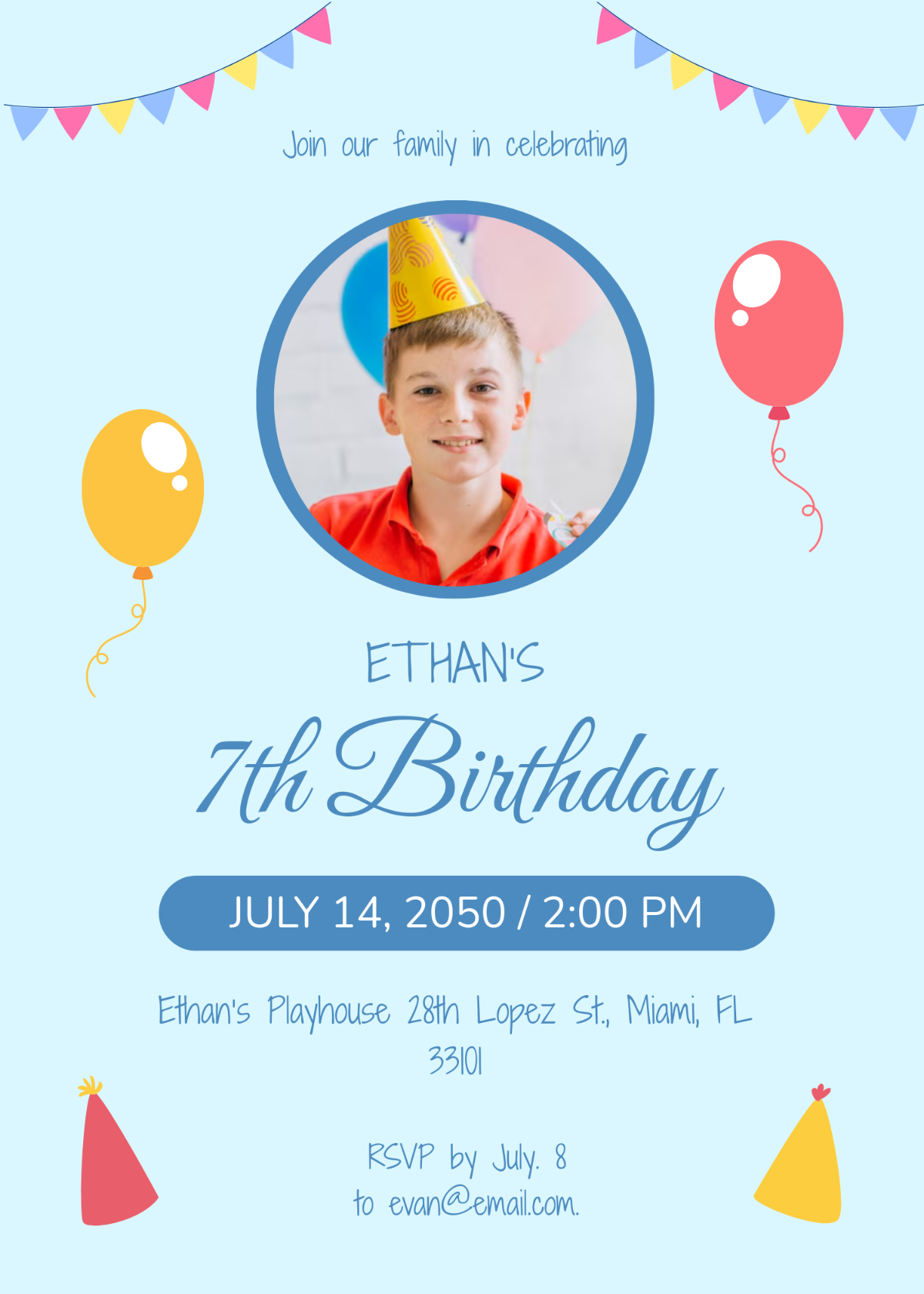 Free Boy Birthday Invitation Templates Editable And Printable