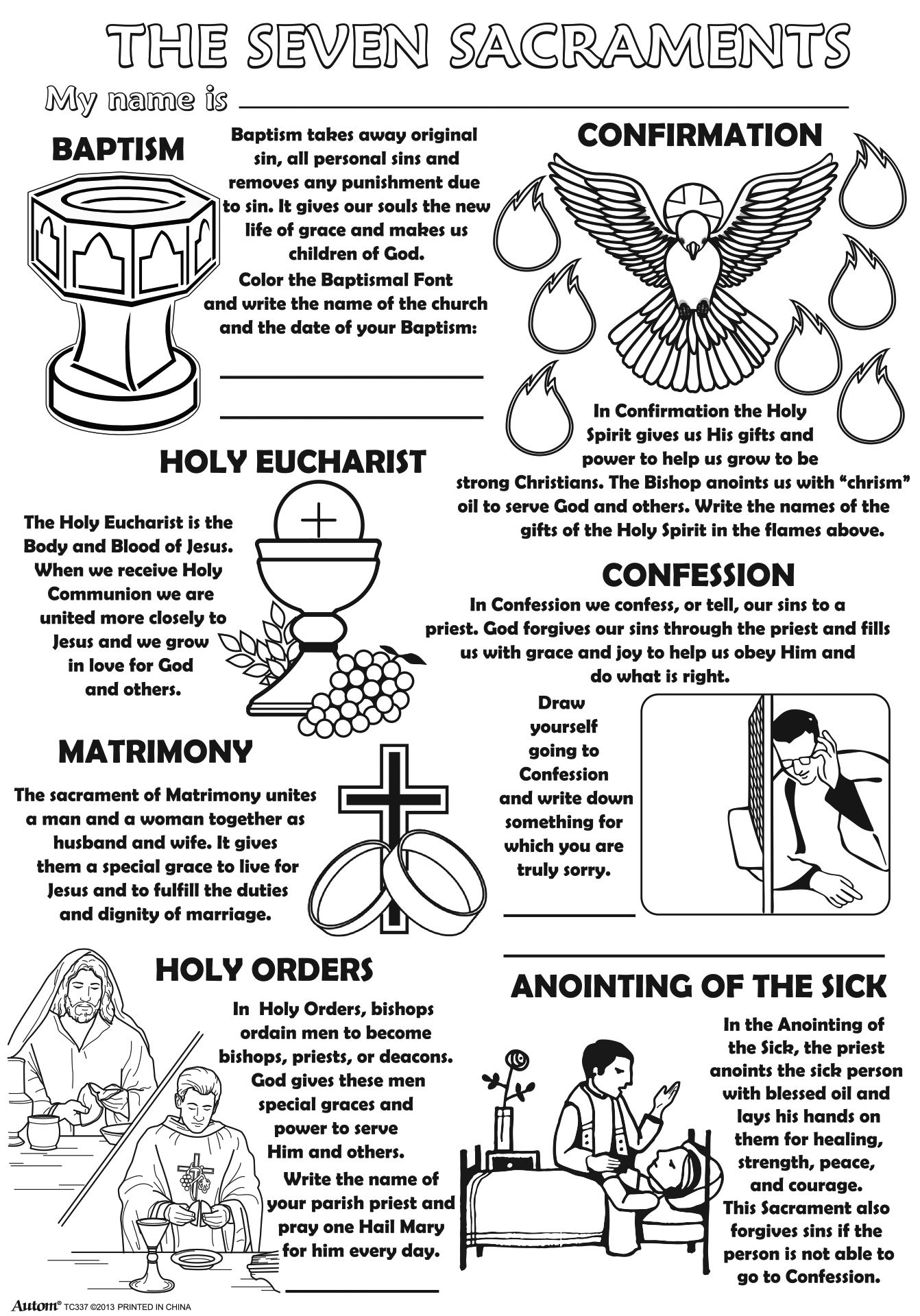 Free Catholic Printable Worksheets For Kids