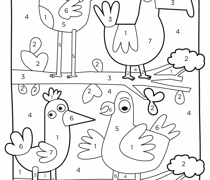 Free Coloring By Numbers Printables For Kindergarten For Kids