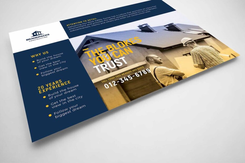 Free Construction Business Card Templates