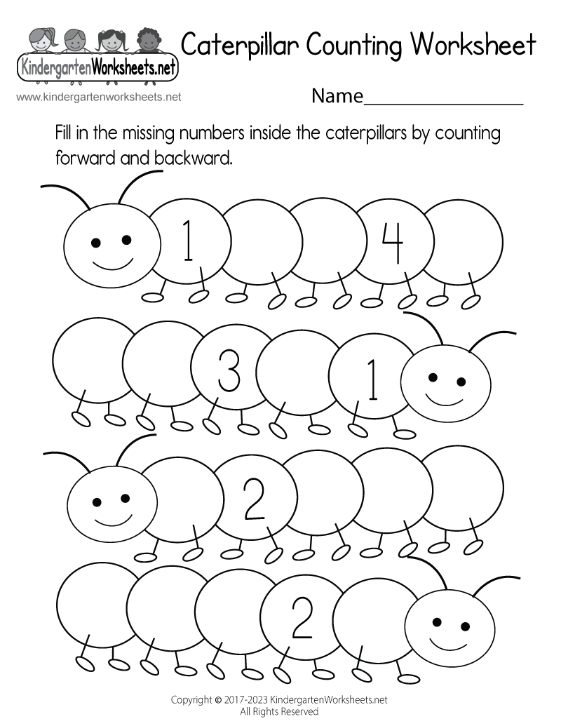 Free Counting Worksheet Free Kindergarten Math Worksheet For Kids