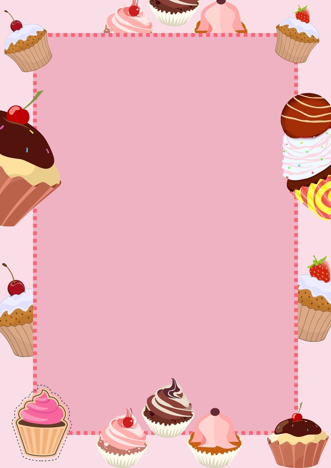 free printable cupcake card template