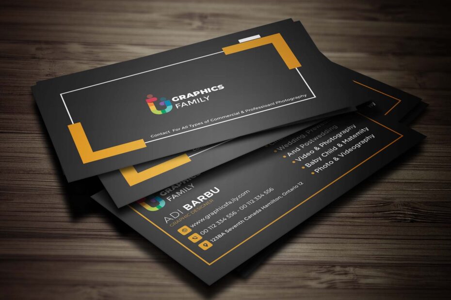 Free Custom Printable Photography Business Card Template GraphicsFamily