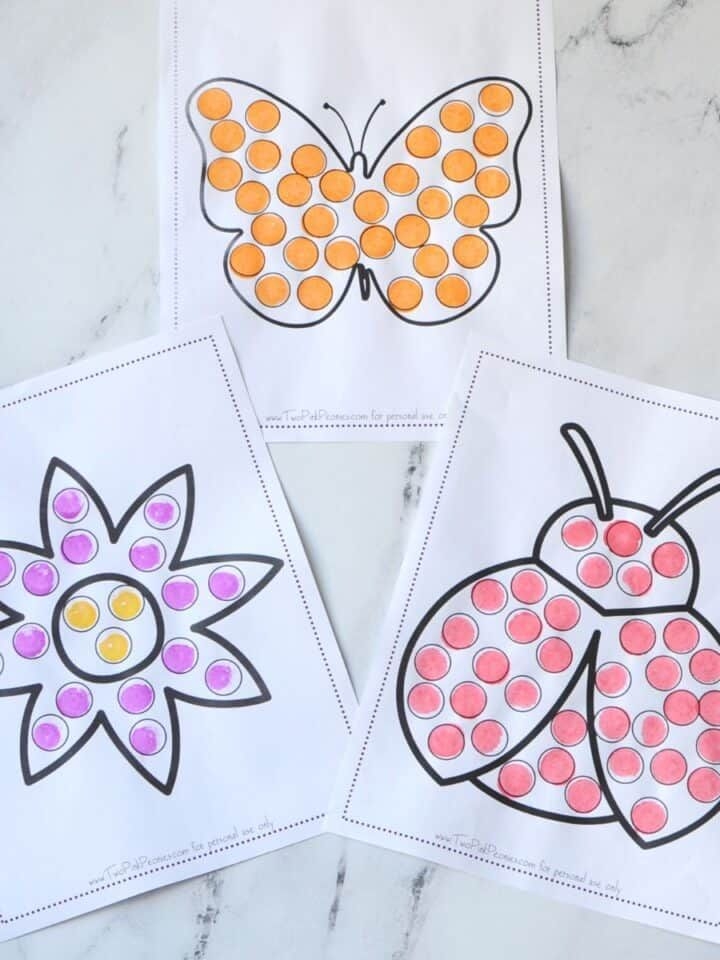 dot sticker activity printable