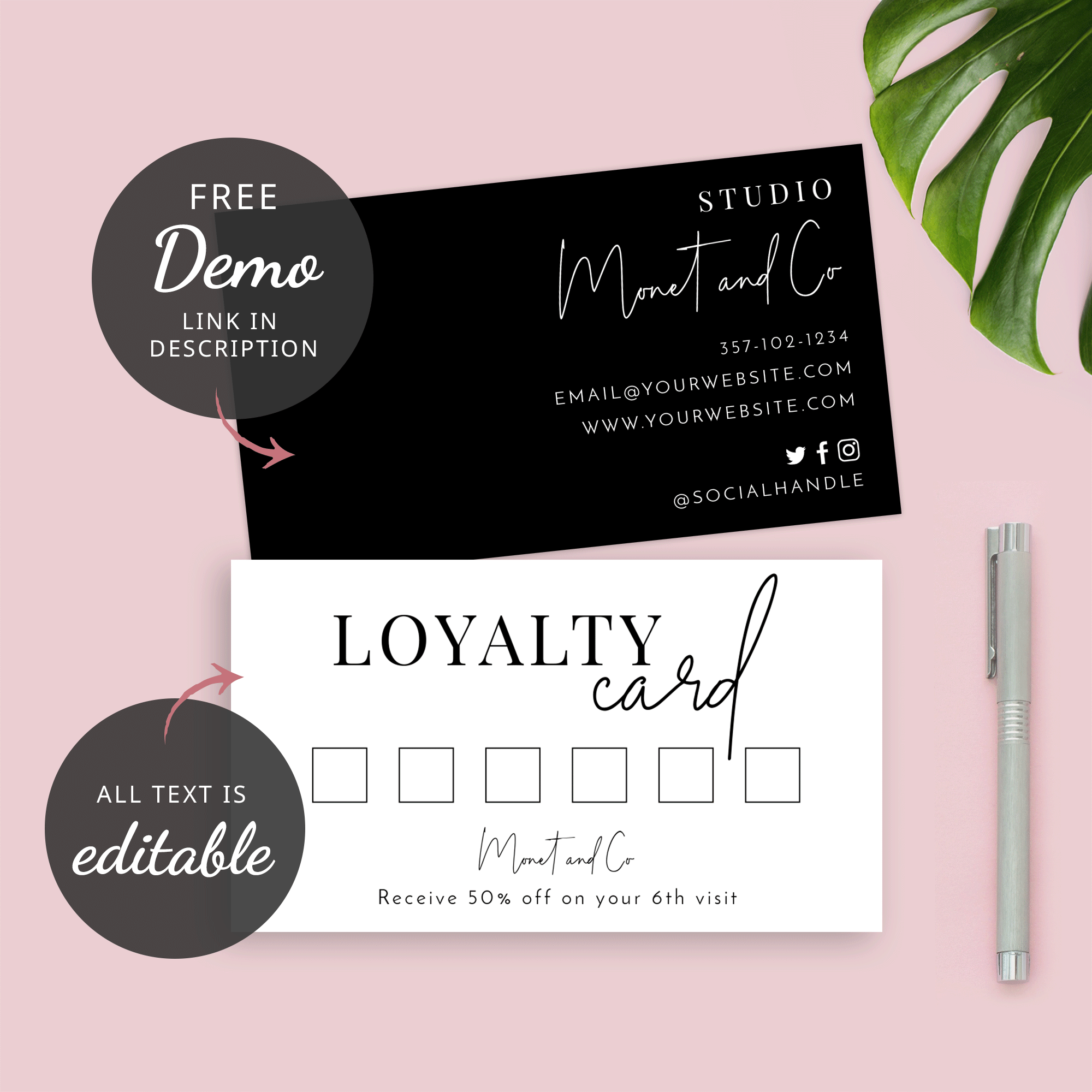 free printable loyalty card templates word