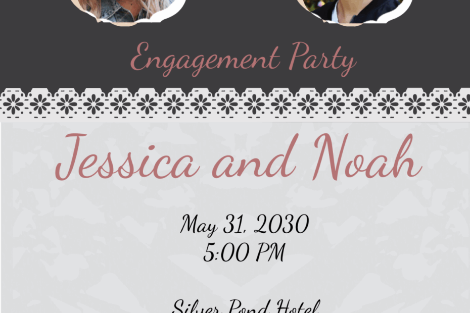 Free Engagement Card Templates Editable And Printable